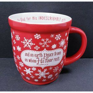 Lighthouse "Glory to God in the Highest 14 oz. Coffee Mug Cup Red White